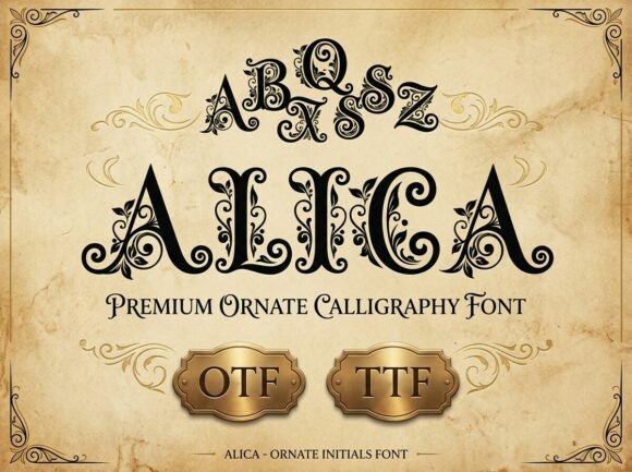 Alica: A Typeface of Intricate Flora and Timeless Charm