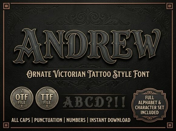Andrew: The Ornate Victorian Typeface for Timeless Branding