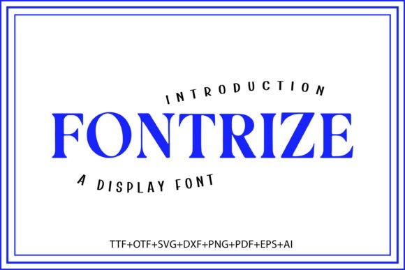 Fontrize: The Bold Serif That Commands Attention