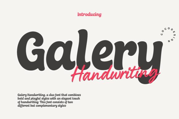 Galery Handwriting: A Font Duo for Bold and Personal Designs