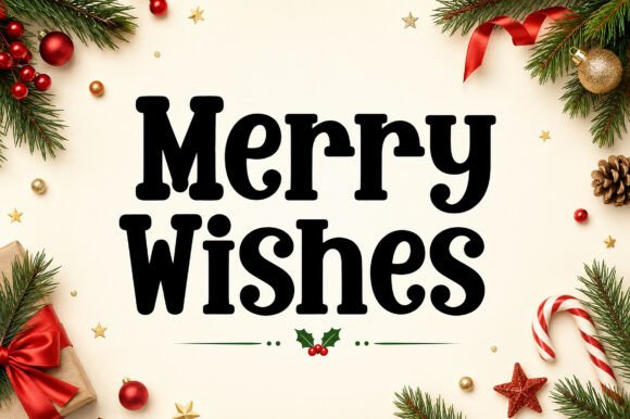 Merry Wishes: A Festive Display Font for Holiday Cheer