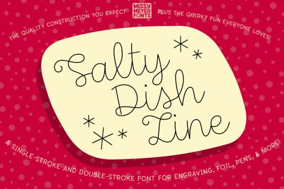 Salty Dish Line: A Handwritten Font for Crafters and Creators