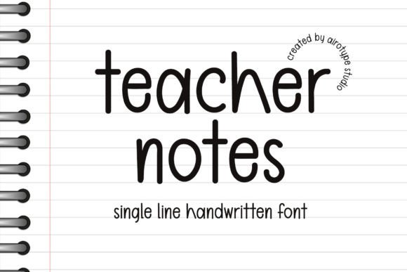 Teacher Notes: A Handwritten Font for Charming Designs